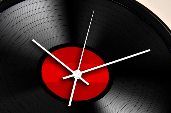 Ceas de perete, pentru living, birou sau showroom, Disc de vinyl [2]