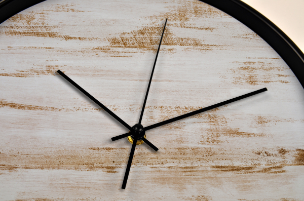 Ceas de perete, pentru living, birou sau showroom, Lemn antichizat [3]