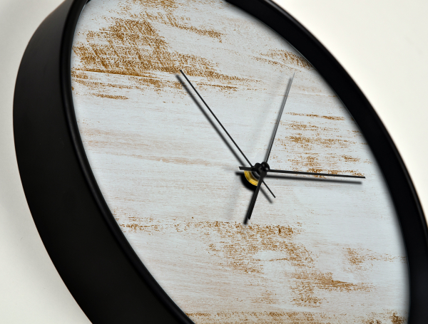 Ceas de perete, pentru living, birou sau showroom, Lemn antichizat [2]