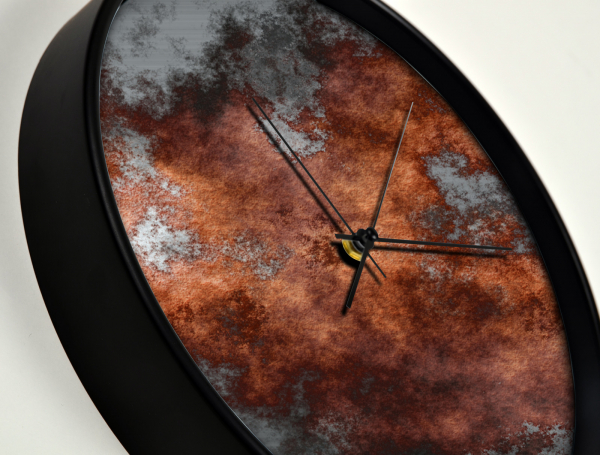 Ceas de perete, pentru living, birou sau showroom, Metal ruginit [2]