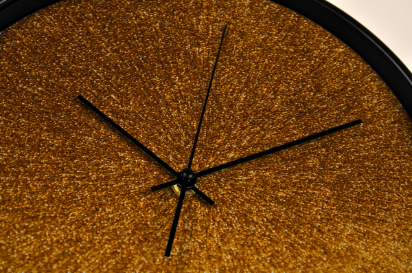 Ceas de perete, pentru living, birou sau showroom, Ploaie de stele... aurii [3]