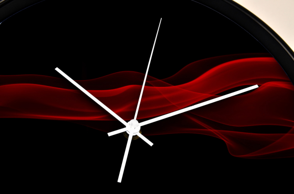 Ceas de perete, pentru living, birou sau showroom, Red waves [3]