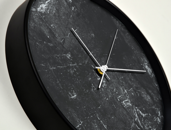 Ceas de perete, pentru living, birou sau showroom, Textura de perete negru vopsit [2]