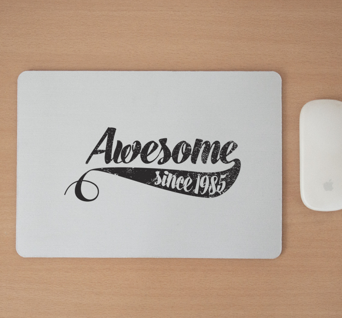 Mousepad cu mesaj aniversar, Awesome Since [2]