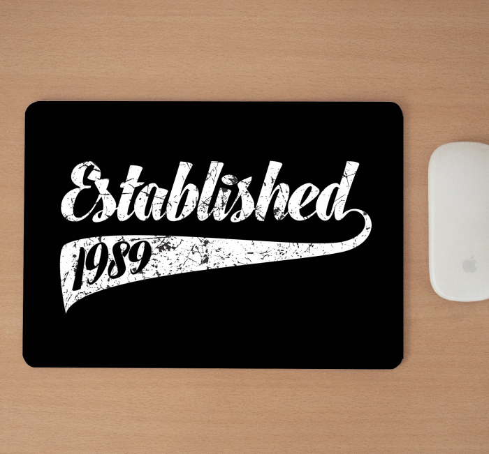 Mousepad cu mesaj aniversar, Established In... [2]