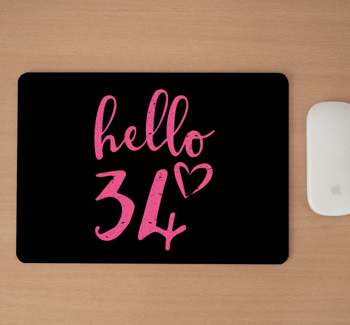 Mousepad cu mesaj aniversar, Hello my Age [2]