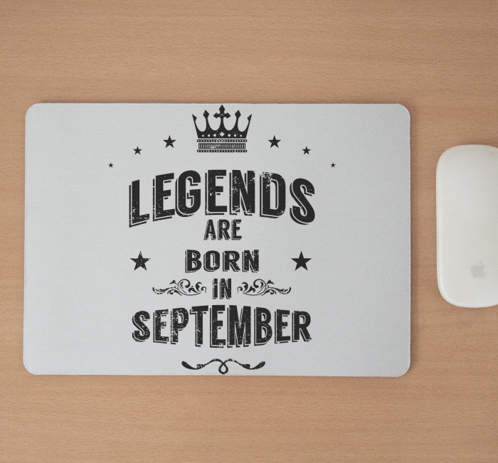 Mousepad cu mesaj aniversar, Legends are Born [2]