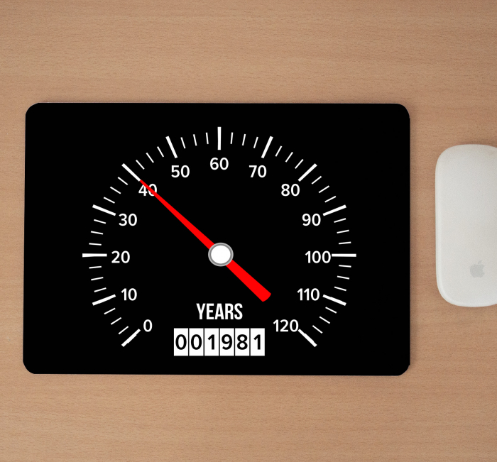 Mousepad cu mesaj aniversar, Speed Your Age [2]