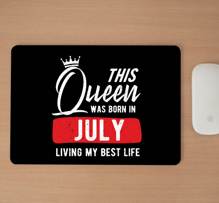 Mousepad cu mesaj aniversar, This Queen Was Born In [2]