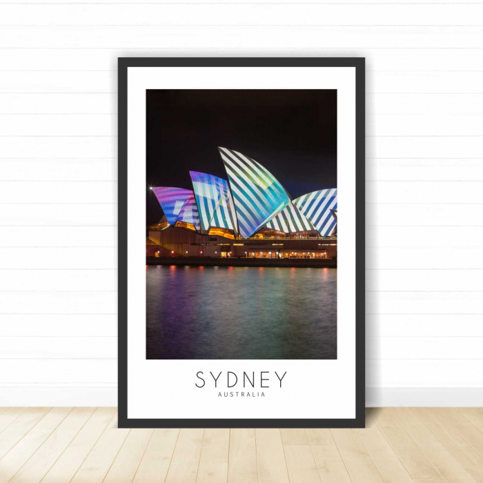 Set 2 tablouri cu ramă, "La vie est belle, Sydney" [3]