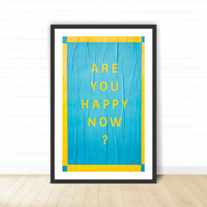 Set 3 tablouri cu ramă, "Are you happy now" [3]