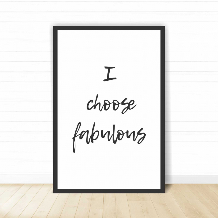 Set 3 tablouri cu ramă, "Choose fabulous" [3]