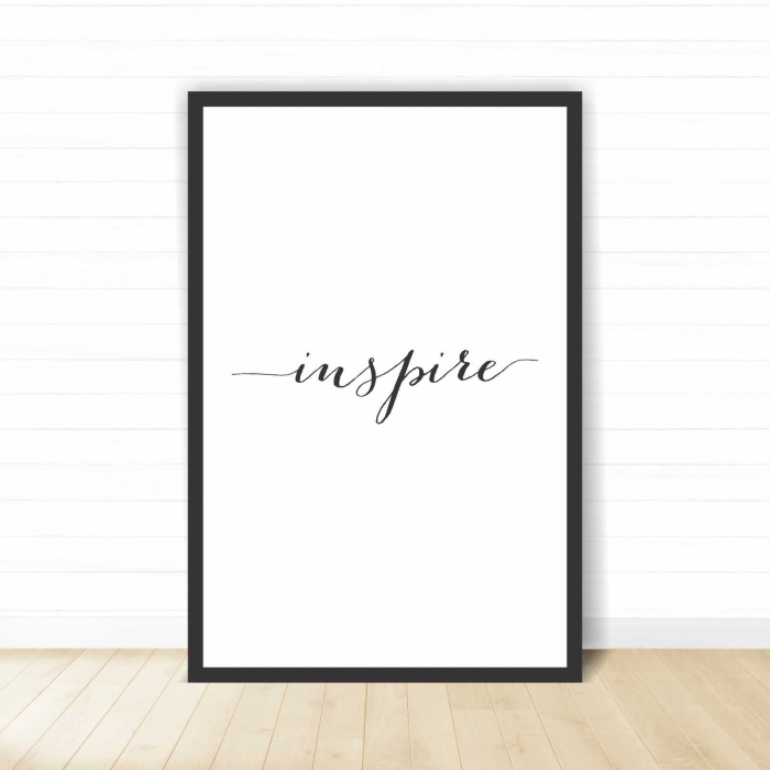 Set 3 tablouri cu ramă, "Inspire" [3]