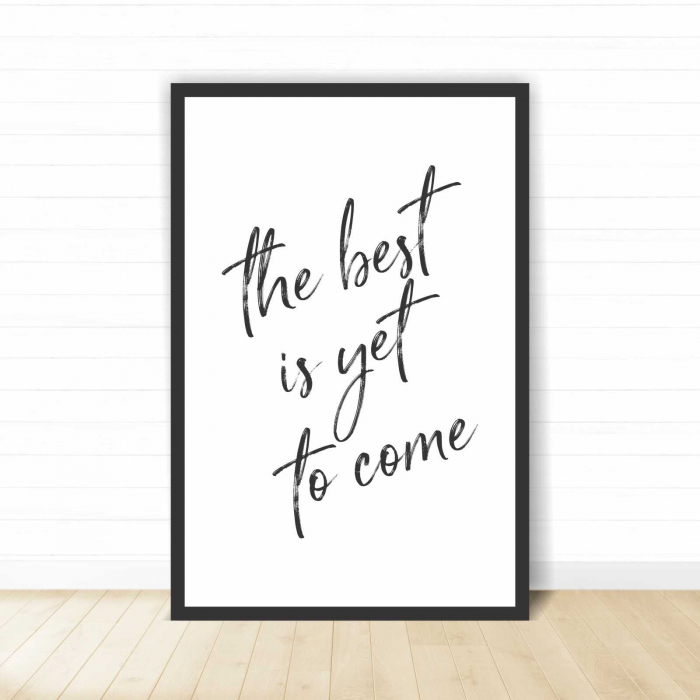Set 3 tablouri cu ramă, "Keep calm, the best is yet to come" [3]