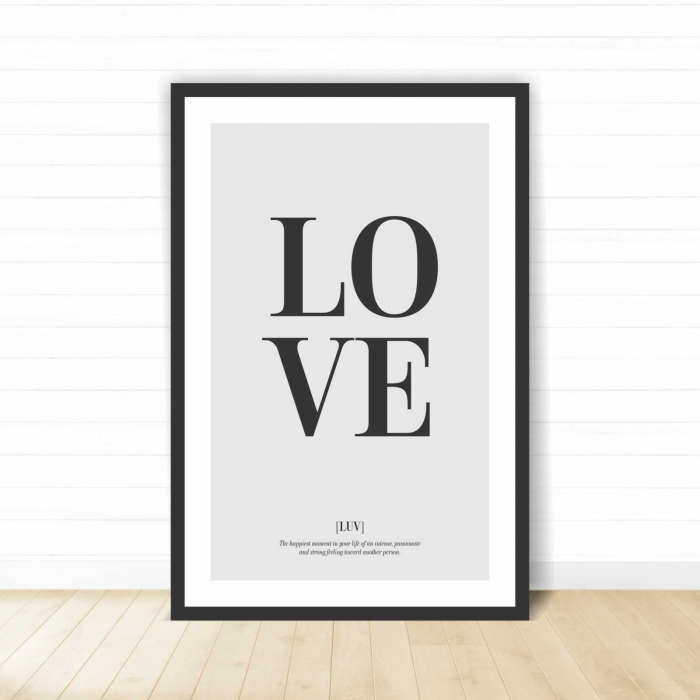 Set 3 tablouri cu ramă, "Love yourself" [3]