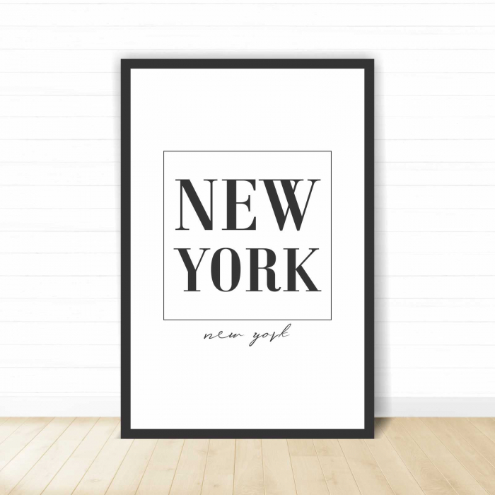 Set 3 tablouri cu ramă, "Visit New York" [3]