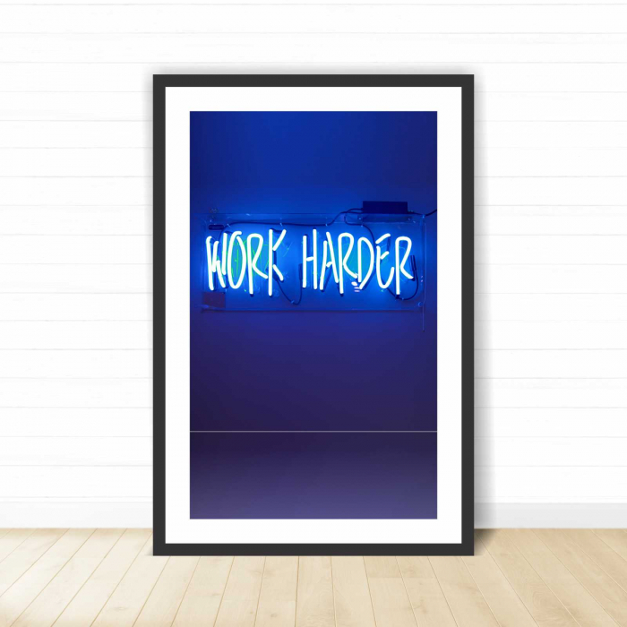 Set 3 tablouri cu ramă, "Work harder for yourself" [3]