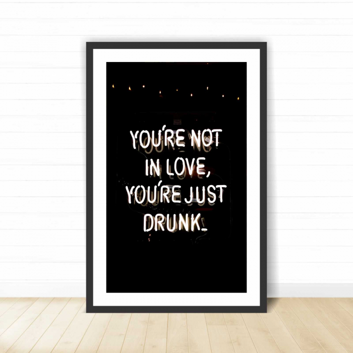 Set 3 tablouri cu ramă, "You're not in love, you're drunk" [3]
