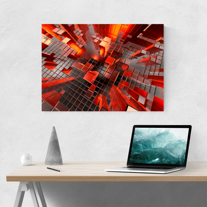 Tablou canvas abstract, 3D Tetris [2]