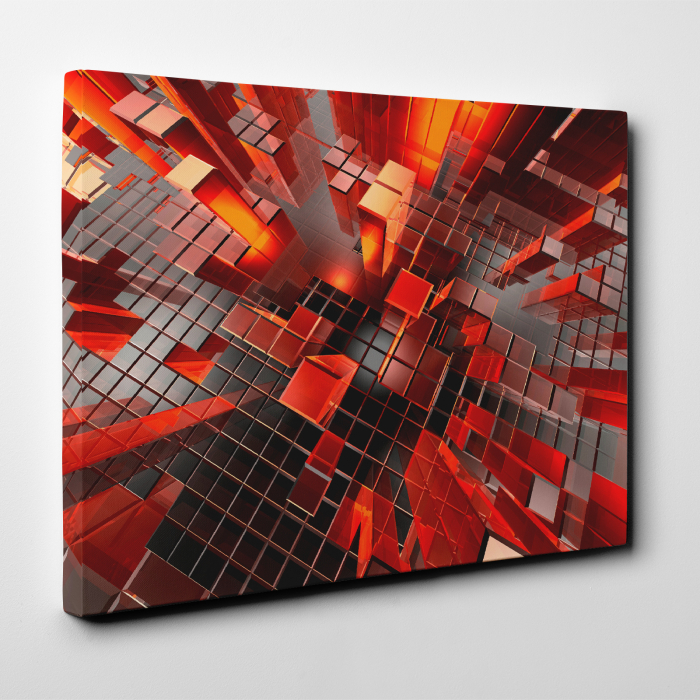 Tablou canvas abstract, 3D Tetris [4]