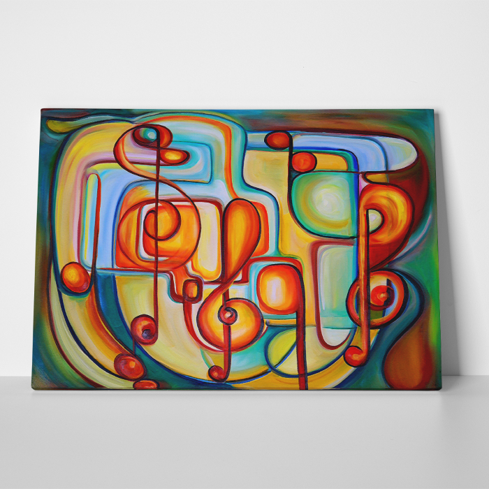 Tablou canvas abstract, Cheia muzicala/Sol [3]