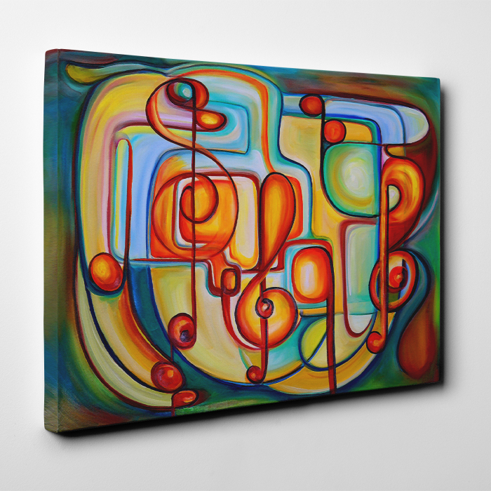 Tablou canvas abstract, Cheia muzicala/Sol [4]