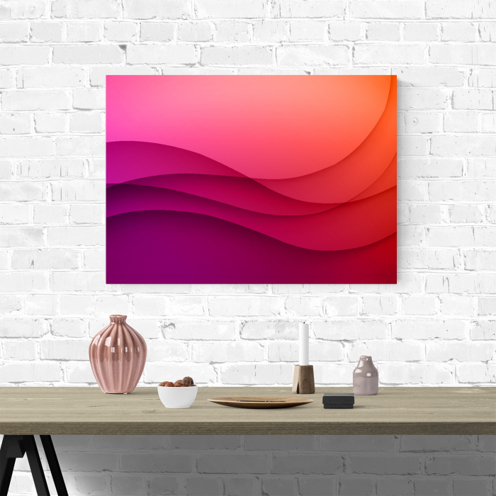 Tablou canvas abstract, Curbe rosiatice [2]