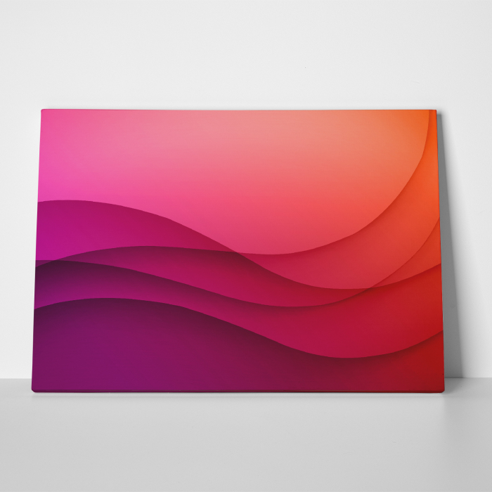Tablou canvas abstract, Curbe rosiatice [3]