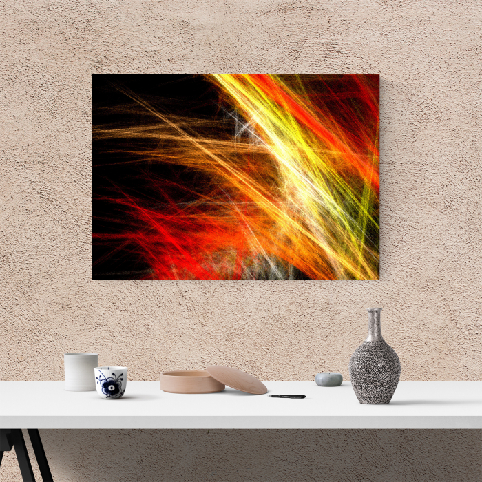 Tablou canvas abstract, Fibre colorate [2]
