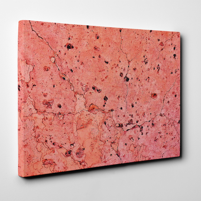Tablou canvas abstract, Fisuri si crapaturi in perete roz [2]