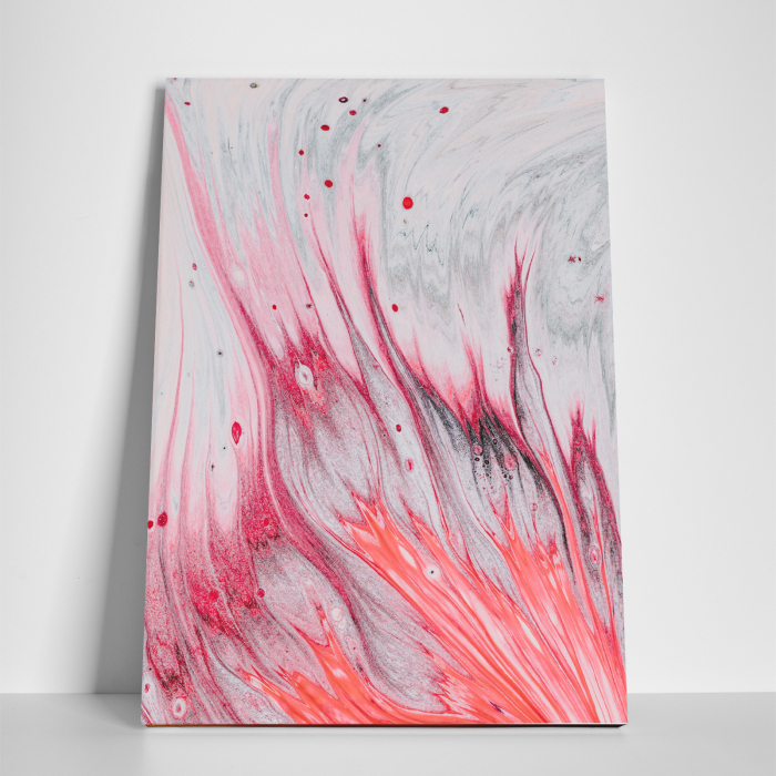 Tablou canvas abstract, Flacara roz [3]