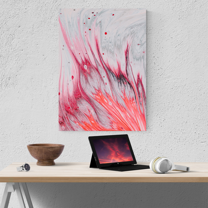 Tablou canvas abstract, Flacara roz [4]