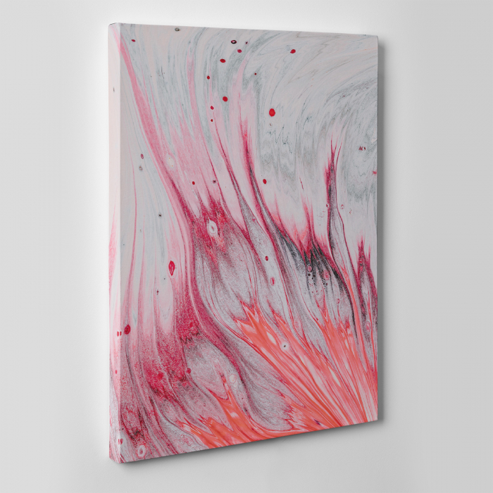 Tablou canvas abstract, Flacara roz [2]
