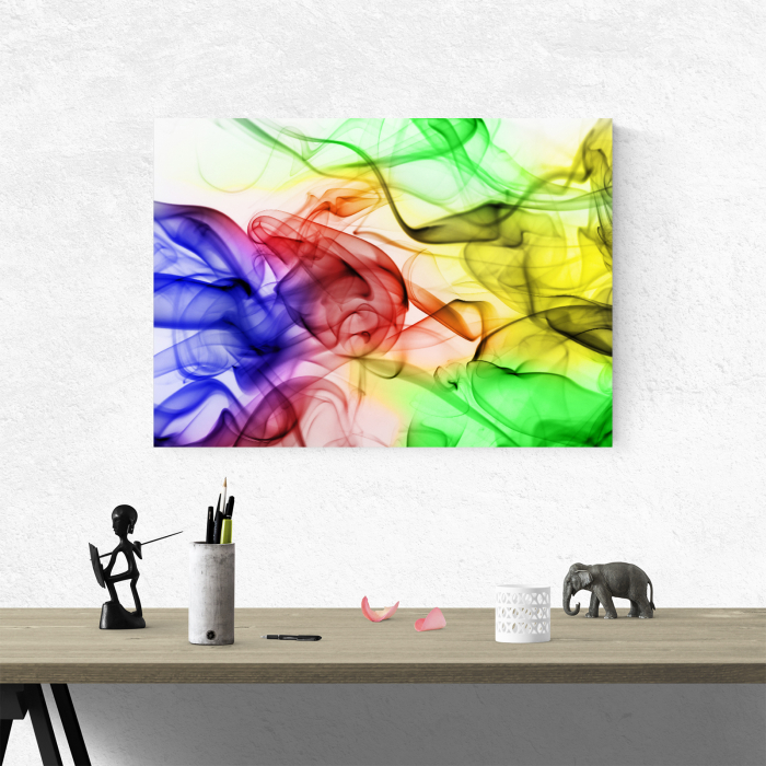 Tablou canvas abstract, Fum in culori [2]