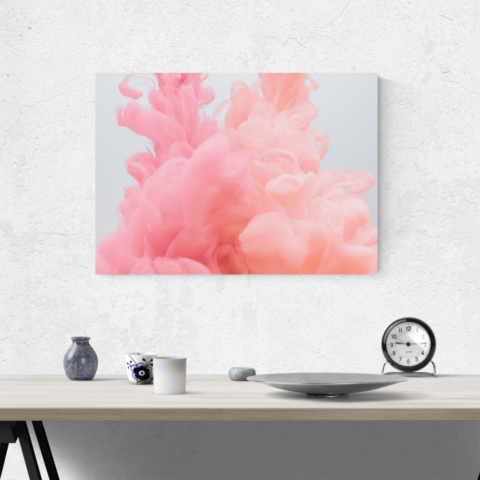 Tablou canvas abstract, Fum roz [4]
