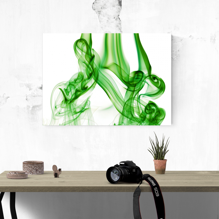 Tablou canvas abstract, Fum verde [2]