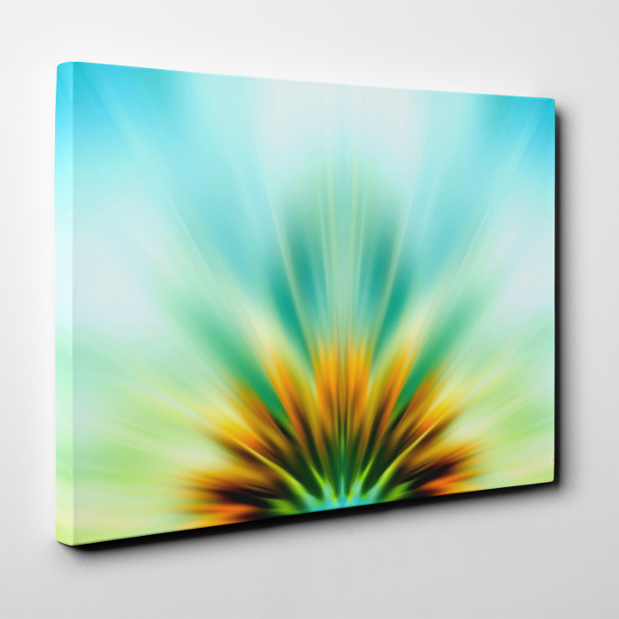 Tablou canvas abstract, Kiwi albastru [4]