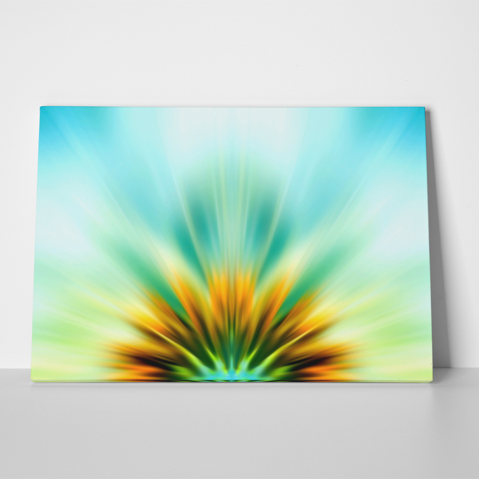 Tablou canvas abstract, Kiwi albastru [3]
