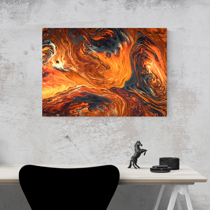 Tablou canvas abstract, Lava vulcanica [4]