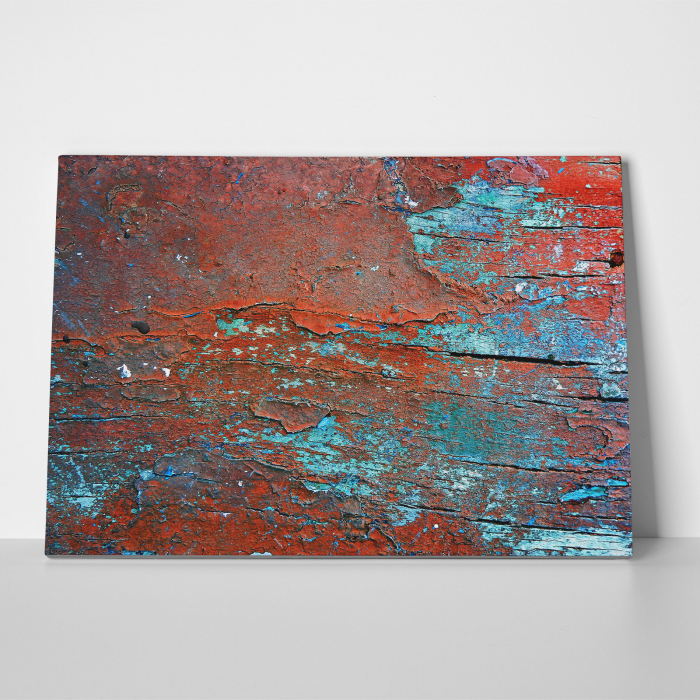 Tablou canvas abstract, Lemn rosiatic putrezit [3]