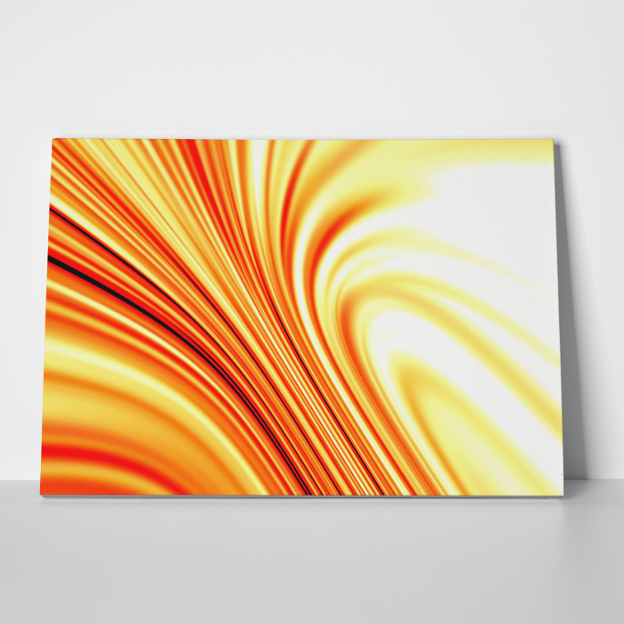 Tablou canvas abstract, Linii portocalii [3]