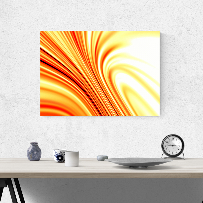 Tablou canvas abstract, Linii portocalii [2]