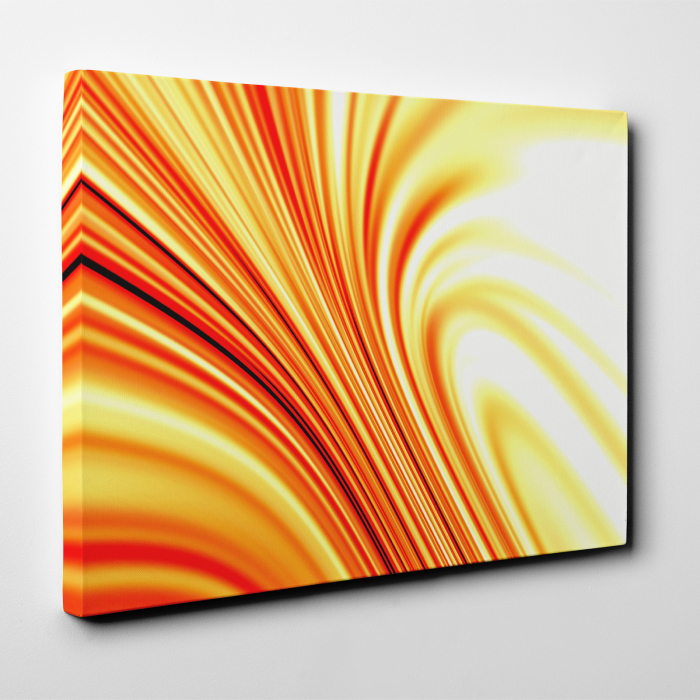 Tablou canvas abstract, Linii portocalii [4]