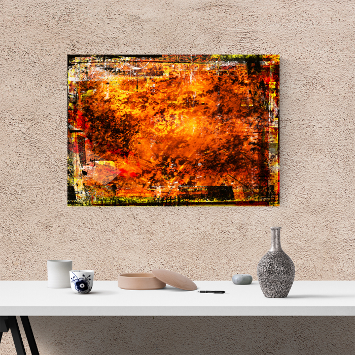 Tablou canvas abstract, Orange Grunge [2]