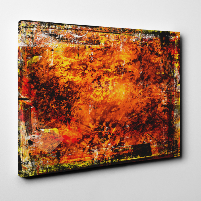 Tablou canvas abstract, Orange Grunge [4]