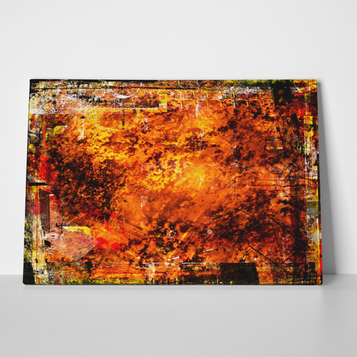 Tablou canvas abstract, Orange Grunge [3]