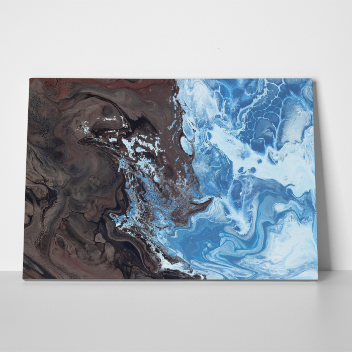 Tablou canvas abstract, Pamantul si oceanul [3]