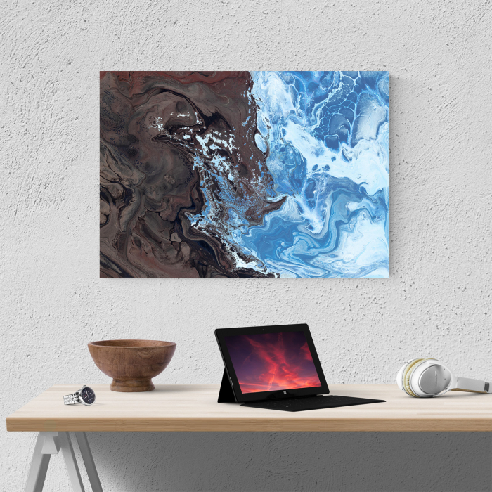 Tablou canvas abstract, Pamantul si oceanul [4]