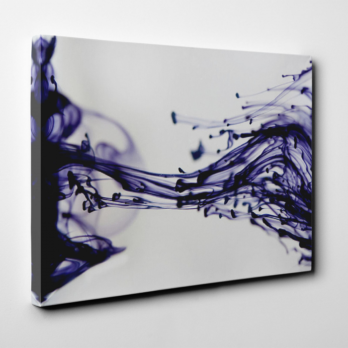 Tablou canvas abstract, Picaturi violete de apa [2]