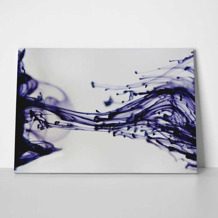 Tablou canvas abstract, Picaturi violete de apa [4]